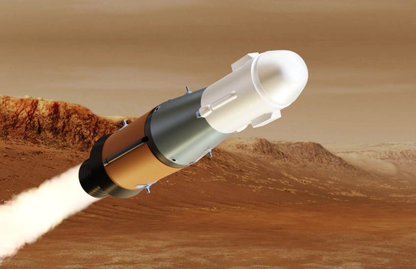 Illustration of the Mars Ascent Vehicle (MAV) provided by NASA